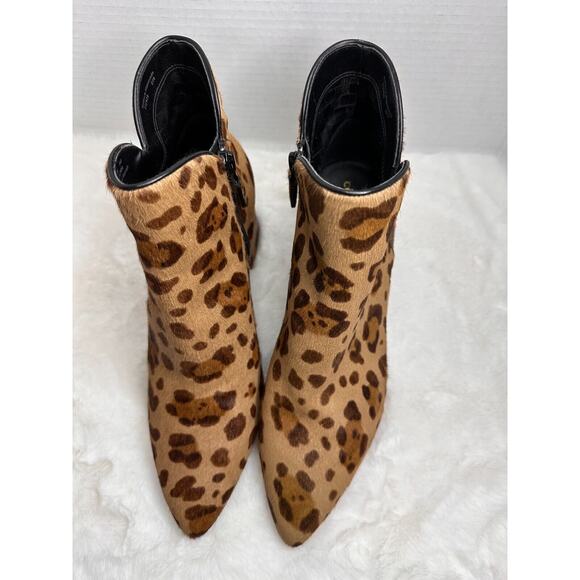 Cole Haan Womens Elyse Animal Print Block Heel Ankle Booties Size 9 1/2B - Picture 3 of 10
